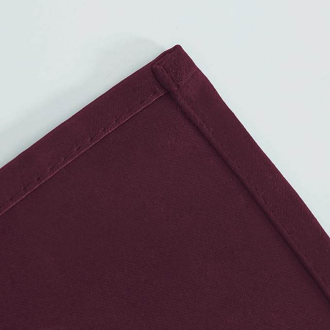 LEMOMO Burgundy Red Thermal Blackout Curtains/42 x 84 Inch/Set of 2 Panels Room - Image 8