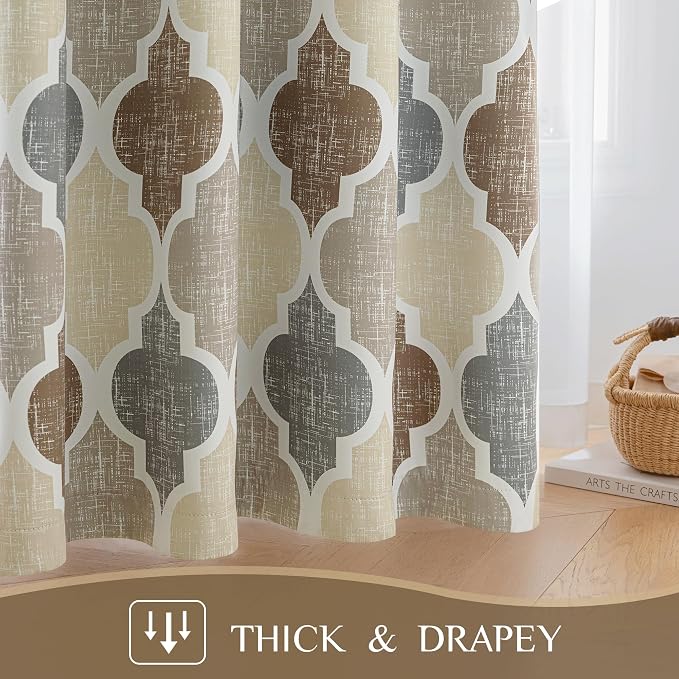 Beauoop 100% Blackout Curtains 96 Inches Long 2 Panels - Image 4