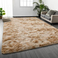 Large Shag Area Rugs 6 x 9, Tie-Dyed Plush Fuzzy Rugs by Deerhoo