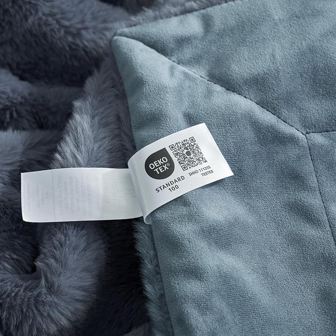 Cozy Bliss Deluxe Sheared Rabbit Faux Fur Throw Blanket, Soft Fuzzy High-Low - Image 6