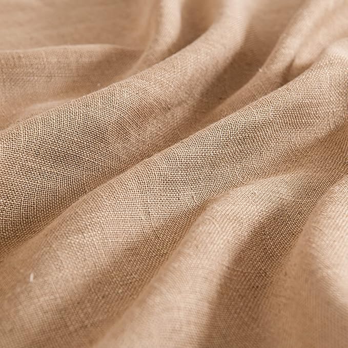 MIULEE Brown Linen Curtains 90 Inches Long - Image 4