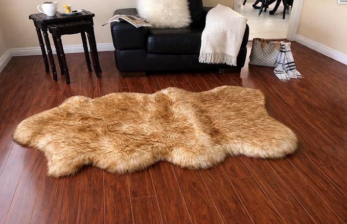 Free Shape Luxury Soft Fluffy Shag Area Rug Single and a Half 2'x4', 60x120cm by LAMBZYRUGS