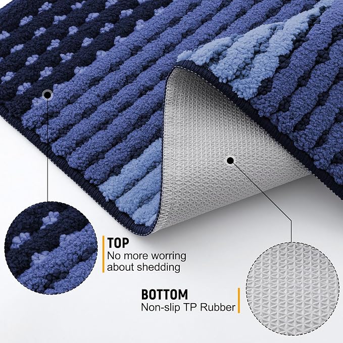 Kitinjoy Indoor Outdoor Door Mat, 59x20 Non-Slip Absorbent Dirt Trapper - Image 3