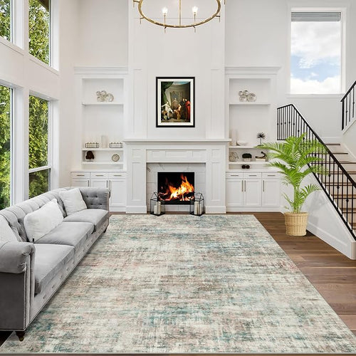 10x14 Area Rugs Washable Rug: Modern Abstract Living Room Rug Soft Anti-Skid by GENTDRIZZ