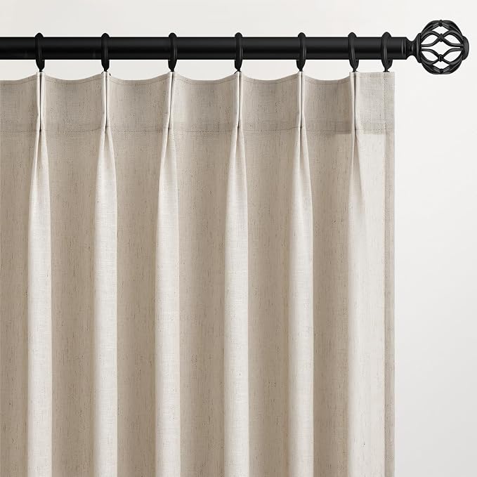Pinch Pleated 72 Inch Curtains 2 Panels by Topfinel