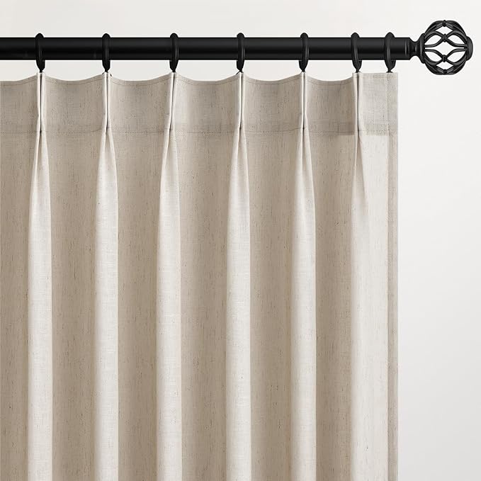 Pinch Pleated 78 Inch Curtains 2 Panels by Topfinel