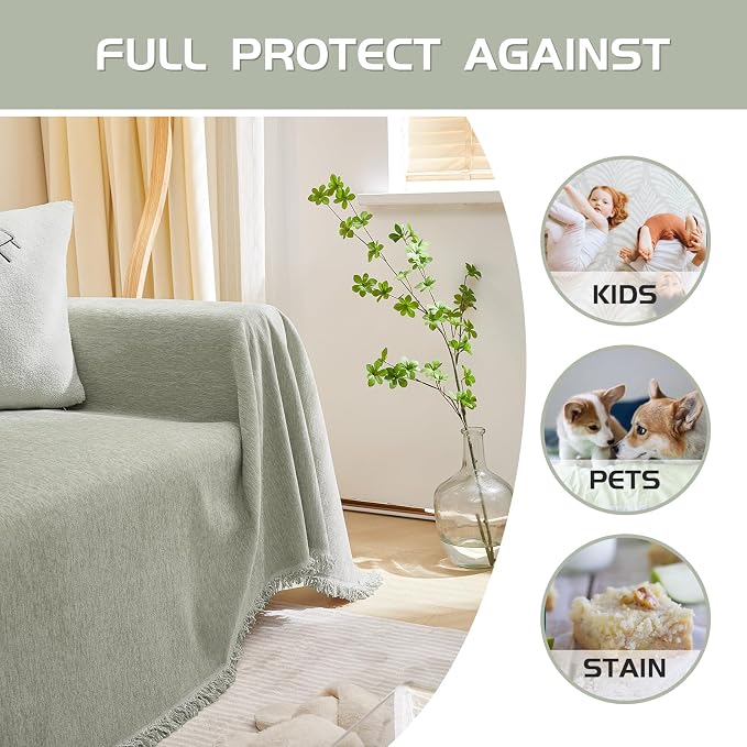 MEETSKY Couch Cover Sofa Cover Washable, Chenille Jacquard Sofa Covers - Image 6