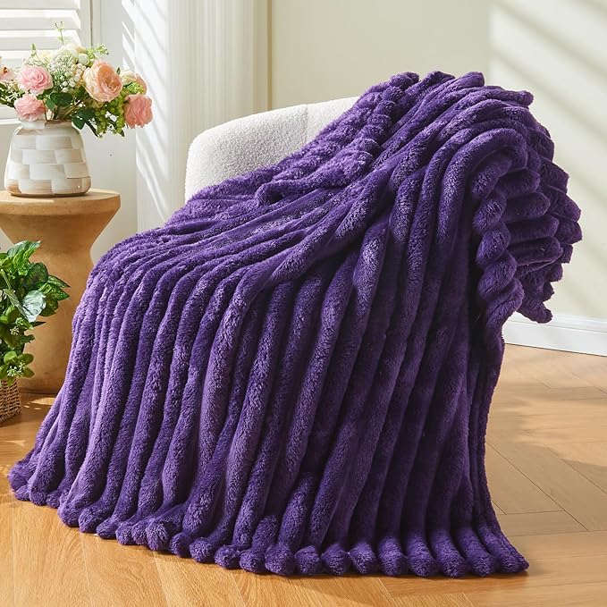 NEWCOSPLAY Super Soft Throw Blanket Purple Premium Silky Flannel Fleece 3D by NEWCOSPLAY