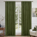 LAMIT Sage Green Velvet Curtains 84 Inch Length by LAMIT