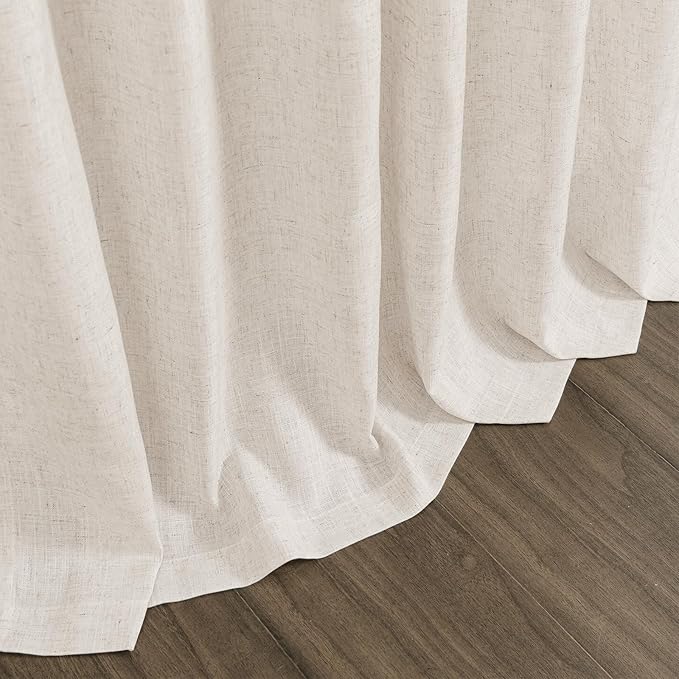 Nanspring Beige Extra Long Curtain 130 inches Long 2 Panels Set - Image 6