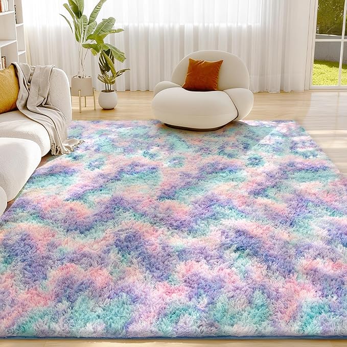 Litanika 3x5 Fluffy Shag Faux Fur Area Rug by Litanika