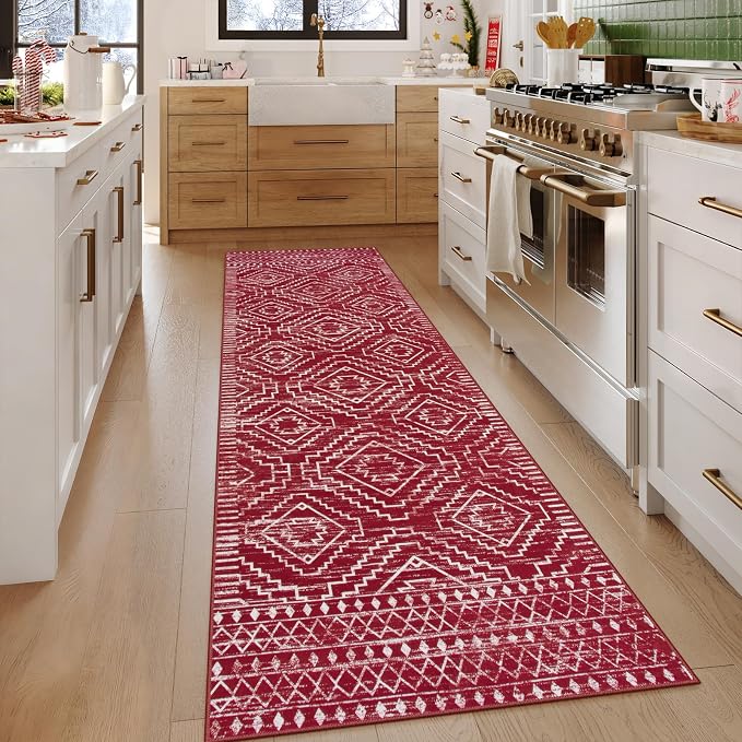 Wonnitar Moroccan Washable 2.5x8 Christmas Runner Rug by Wonnitar