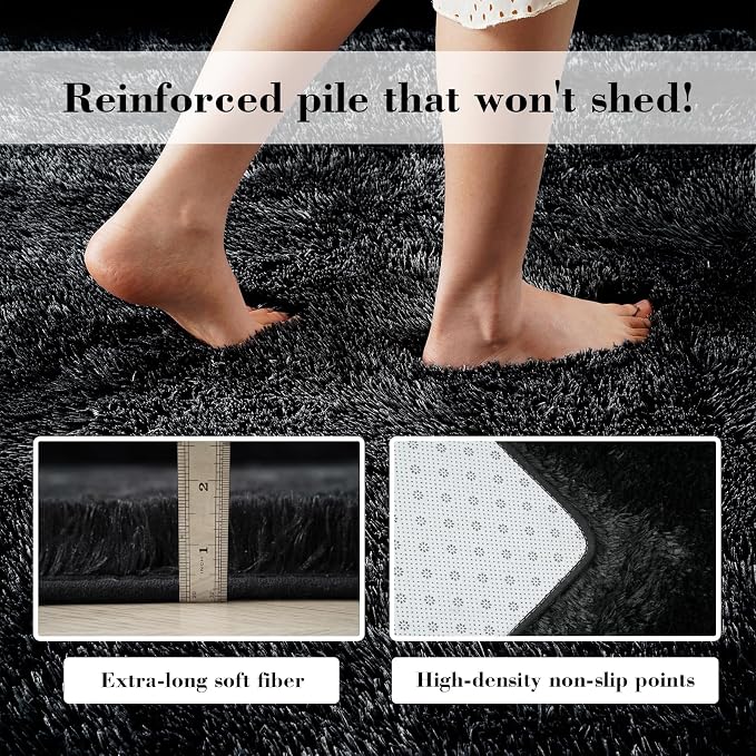 yongyangjuxin Fluffy Rug Shaggy Area Rug, Super Soft Shaggy Rugs - Image 6