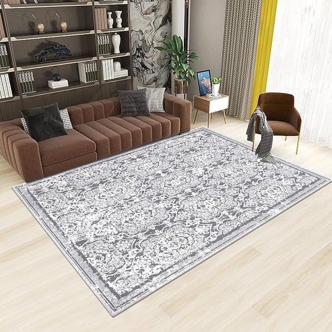 Vaukki Living Room Rug, Vintage Shaggy Soft Laundry Rug, Non Slip Kitchen Area - Image 6