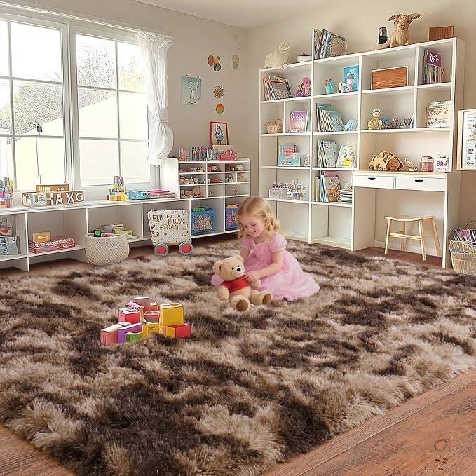 Upgrade Non-Slip Plush Rugs for Living Room, Soft Shaggy Carpets for Living Room - Image 5