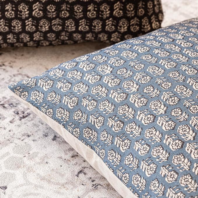 Foindtower Set of 2 Decorative Neutral Floral Print Throw Pillow Covers Vintage - Image 3