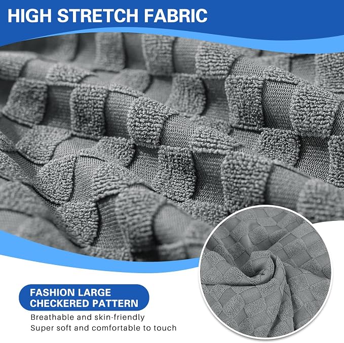 MAXIJIN 4 Piece Couch Covers for 3 Cushion Couch Super Stretch Non Slip Couch - Image 4