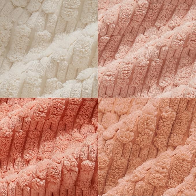 Fancy Homi 4 Packs Blush Pink Decorative Throw Pillow Covers 18x18 Inch - Image 5