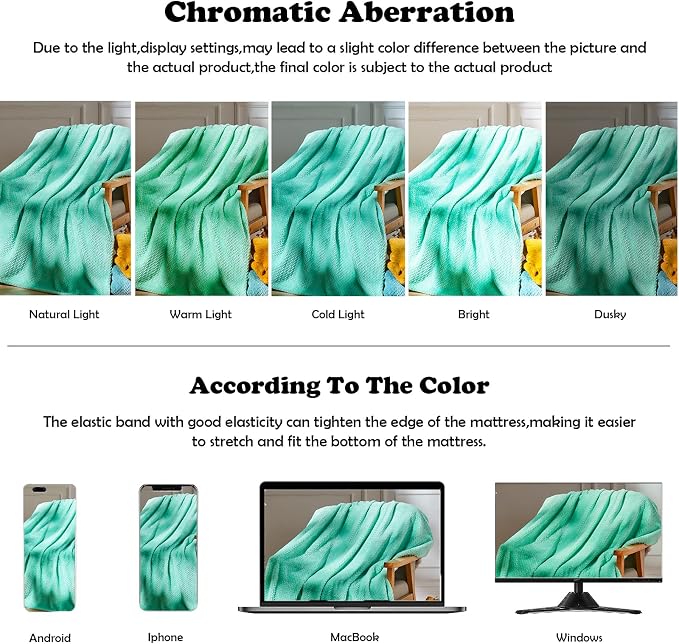 NEWCOSPLAY Super Soft Twin Blanket Aqua Premium Silky Flannel Fleece Leaves - Image 6