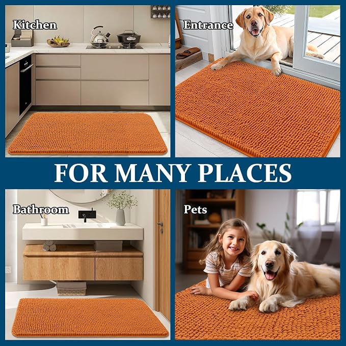 OLANLY Dog Door Mat for Muddy Paws 48x30, Absorbs Moisture and Dirt, Absorbent - Image 8