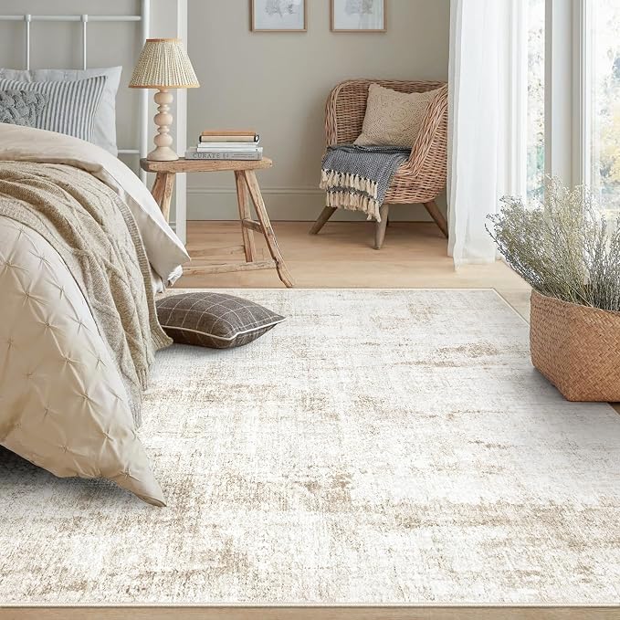 5x7 Area Rug for Living Room: Washable Abstract Soft Rugs Non Slip Modern Stain - Image 4