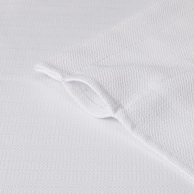 Chyhomenyc White Curtains 90 Inch Length 2 Panels Set, Faux Linen Textured Semi - Image 9