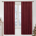 LAMIT Burgundy Red Velvet Curtains 72 Inch by LAMIT