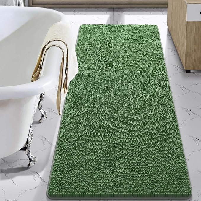 LOCHAS Luxury Bathroom Rug Shaggy Bath Mat 24 x 60 Inch, Washable Non Slip Bath by LOCHAS