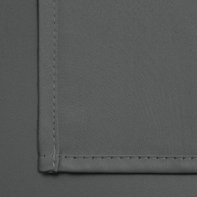 Yakamok Room Darkening Dark Gray Blackout Curtains Thermal Insulated Grommet - Image 5