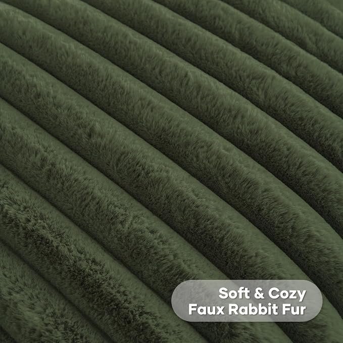 FUTEI Olive Green Decorative Throw Pillow Covers Set of 2, 18x18 Inch Soft - Image 2