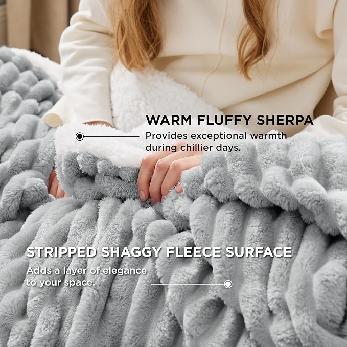 Bedsure Sherpa Blanket King Size - Image 3