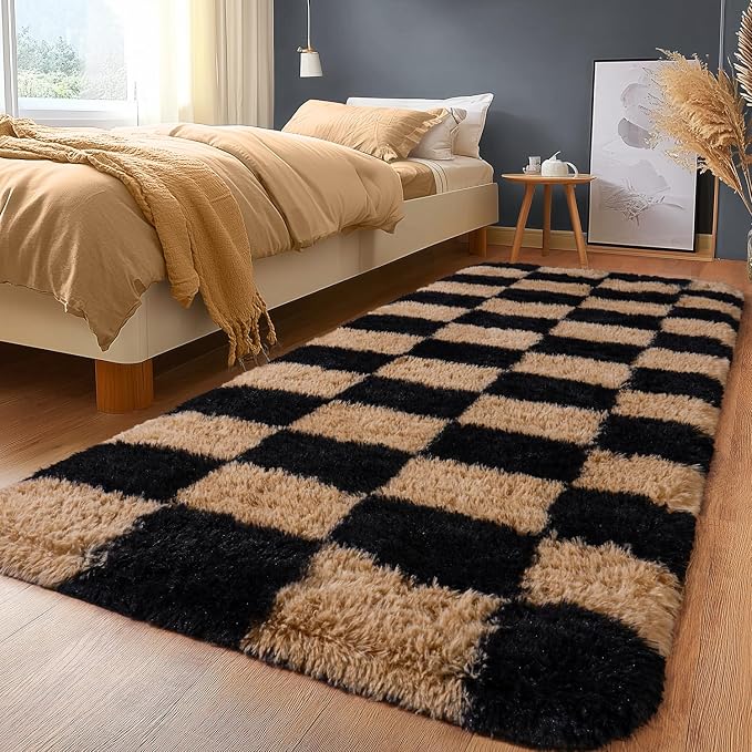 Fluffy Area Rugs for Living Room, Soft Shaggy Carpets for Living Room, Upgrade by Isdook