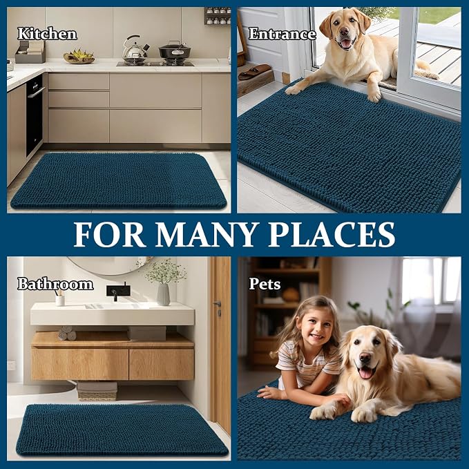 OLANLY Dog Door Mat for Muddy Paws 59x32, Absorbs Moisture and Dirt, Absorbent - Image 8