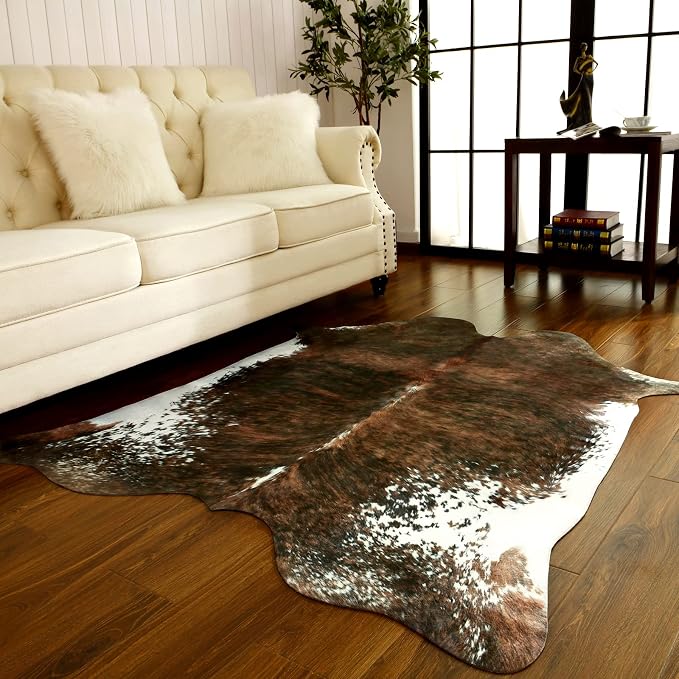 BENRON Faux Cowhide Rug, Western Cow Hide Rugs by BENRON