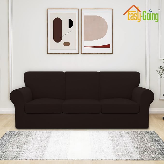 Easy-Going 7 Pieces Stretch Couch Cover Washable Sofa Cover Set - Image 2
