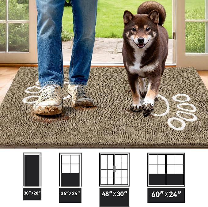 Bcoimo Super Absorbent Dog Door Mat, Pet Rugs - Image 2