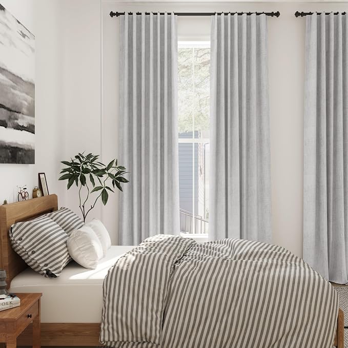 Grey Linen Curtains 102 Inches Long - Image 7