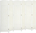 HOMCOM Room Divider, 6 Ft 6 Panel Folding Privacy Screen, Hand-Woven PP Wall by HOMCOM