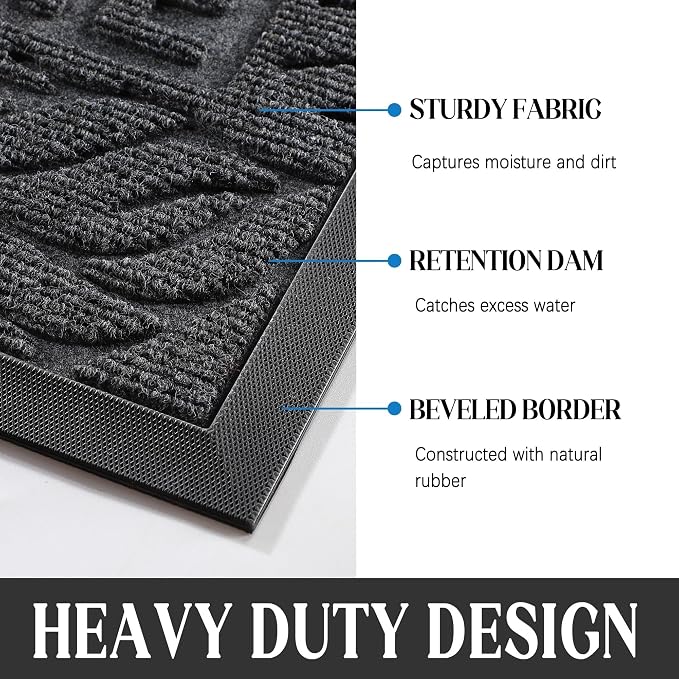 Yimobra Large Welcome Mat 60x36, Waterproof Non-Slip Outdoor Mats - Image 3