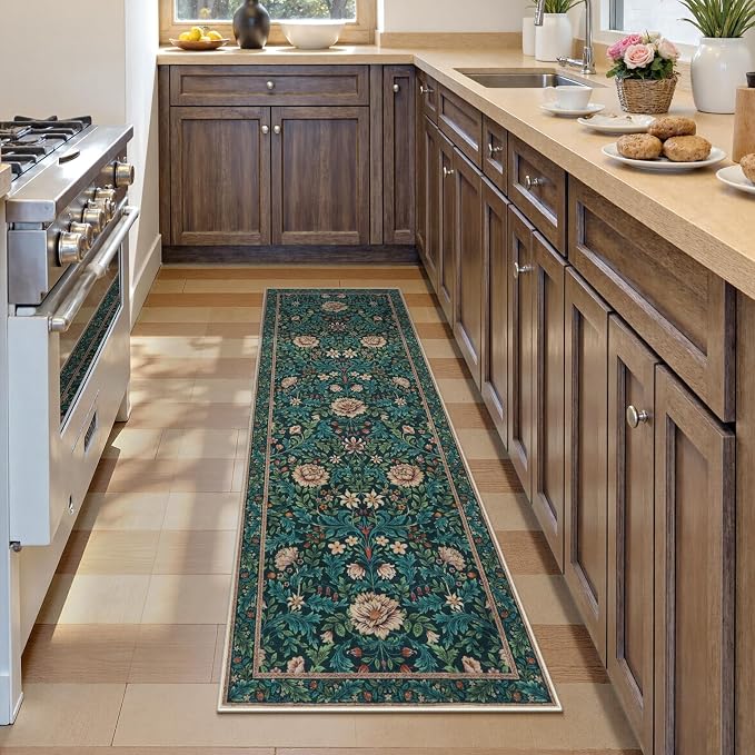 LIVEBOX Washable Floral Hallway Runner Rug 2x6 Non Slip, Boho Kitchen Runner 6ft - Image 3
