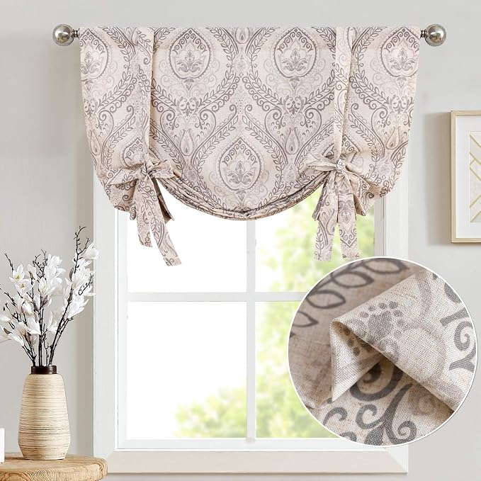 jinchan Faux Linen Tie up Valance - Image 2