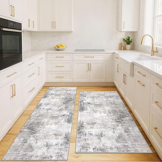 IOHOUZE Abstract Area Rugs and Runners Sets 2x6 and 3x5 Ft, Washable Entryway by iOhouze