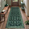 Tangsoo Green 2x6 Runner Rug Non Slip Washable by Tangsoo