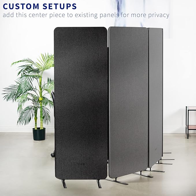 VIVO Freestanding 24 x 66 inch Privacy Panel, Cubicle Divider, Acoustic Wall - Image 4