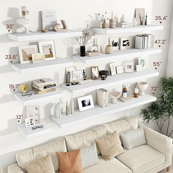Vivelove 2" Thick Floating Shelves, 47.2 Inch X 12 Deep Shelves - Image 6