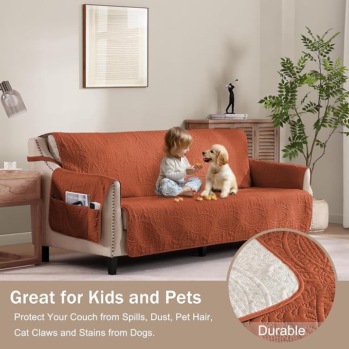 Quilted Grand Sofa Covers Washable, Couch Cover - Image 8