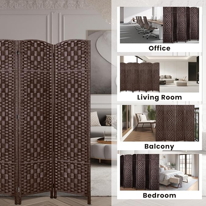 Rose Home Fashion Room Divider, 6 ft Tall Room Dividers and Folding Privacy - Image 7