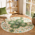 Phantoscope Washable Round Area Rug 6ft Non-Slip, Vintage Boho Rugs by Phantoscope