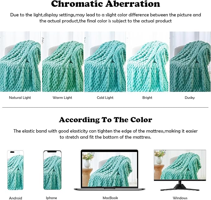 NEWCOSPLAY Super Soft King Blanket Sage Green Premium Silky Flannel Fleece 3D - Image 6