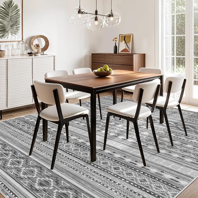 cotiled 7x9 Area Rug Living Room: Washable Boho Rugs - Image 8